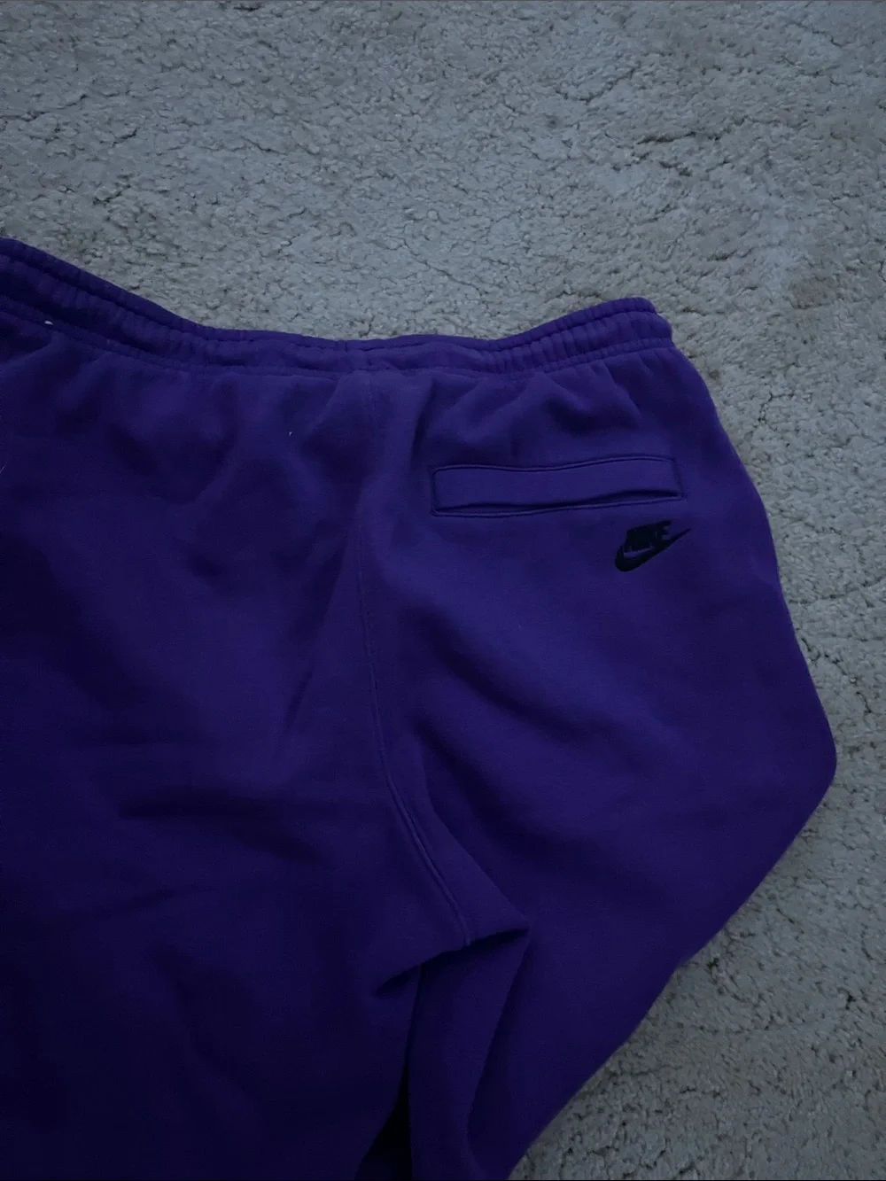 Nike Purple Kids Joggers with Yellow Swoosh